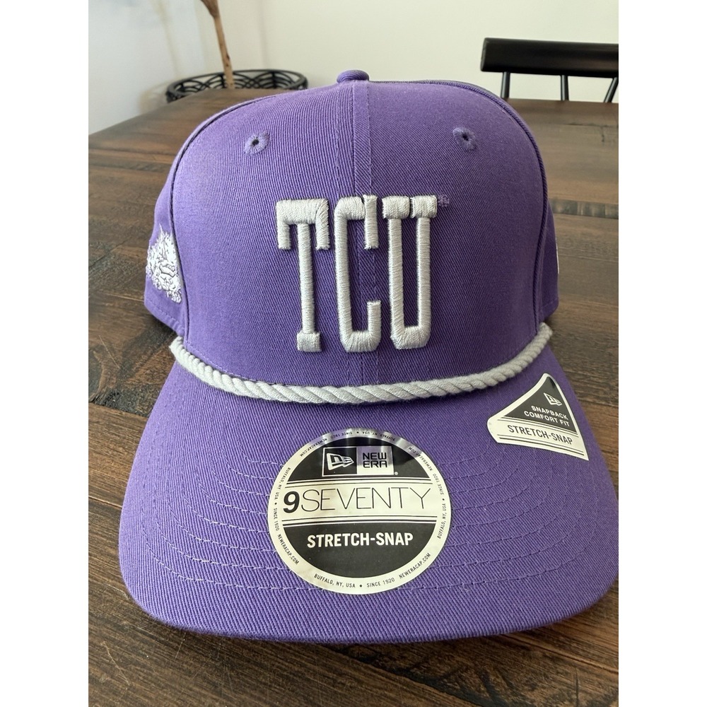 TCU Horned Frogs Hat Cap Snap Back Mens Purple New Era 9SEVENTY NCAA NEW